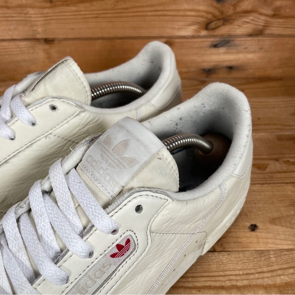 ADIDAS Originals Continental 80 Trainers Sz UK 9 Men Beige Leather Lace Up Shoes - Picture 13 of 13